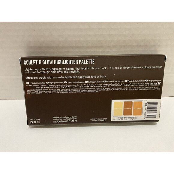 Models Own Sculpt & Glow Highlighter Palette - 3 Shades NIB - Picture 2 of 2